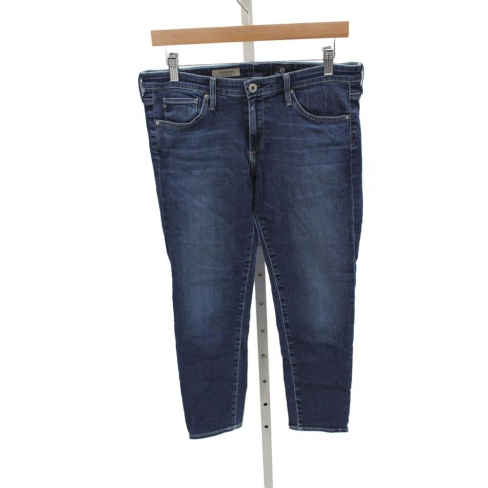 Adriano Goldschmied Women Cropped Blue Jeans Cotton Mid Rise Size 29
